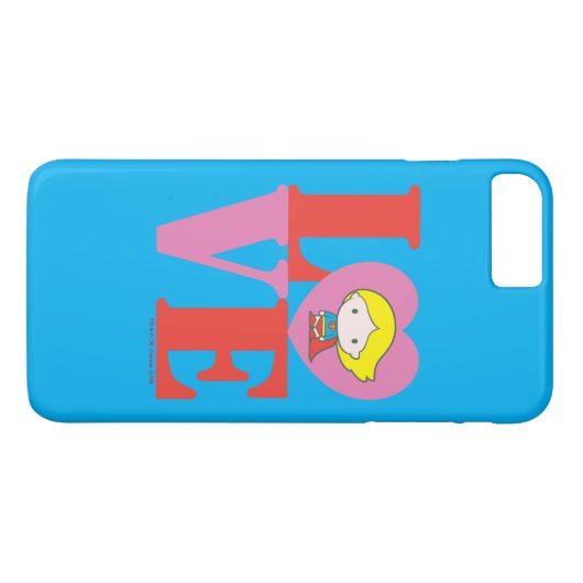 Chibi Supergirl LOVE Case-Mate iPhone Case (Achterkant (Horizontaal))