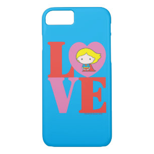 Chibi Supergirl LOVE Case-Mate iPhone Case