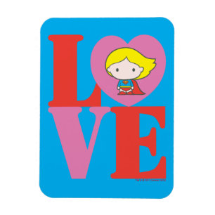 Chibi Supergirl LOVE Magneet