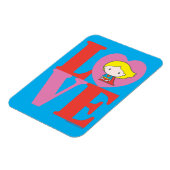 Chibi Supergirl LOVE Magneet (Linkerzijde)