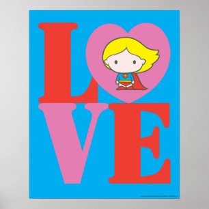 Chibi Supergirl LOVE Poster