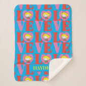 Chibi Supergirl LOVE Sherpa Deken (Voorkant)