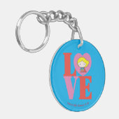 Chibi Supergirl LOVE Sleutelhanger (Voorkant Links)