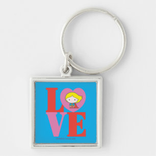 Chibi Supergirl LOVE Sleutelhanger