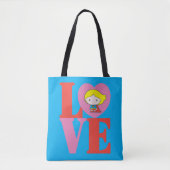 Chibi Supergirl LOVE Tote Bag (Voorkant)