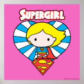 Chibi Supergirl Starburst Hart en Logo Poster (Voorkant)