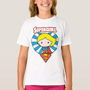 Chibi Supergirl Starburst Hart en Logo T-shirt
