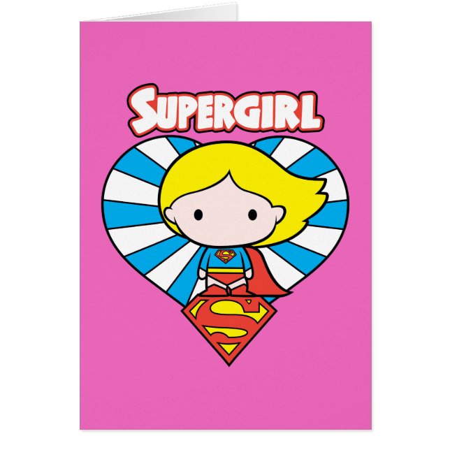 Chibi Supergirl Starburst Heart en Logo (Voorkant)