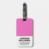 Chibi Supergirl Starburst Heart en Logo Bagagelabel (Achterkant verticaal)