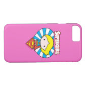 Chibi Supergirl Starburst Heart en Logo Case-Mate iPhone Case (Achterkant (Horizontaal))