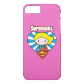 Chibi Supergirl Starburst Heart en Logo Case-Mate iPhone Case (Achterkant)