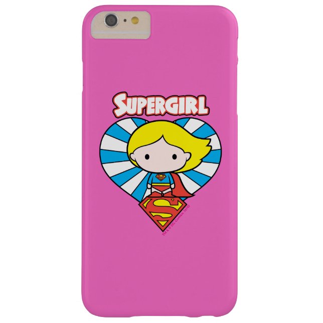 Chibi Supergirl Starburst Heart en Logo Case-Mate iPhone Case (Achterkant)