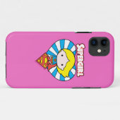 Chibi Supergirl Starburst Heart en Logo Case-Mate iPhone Case (Achterkant (horizontaal))