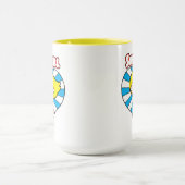 Chibi Supergirl Starburst Heart en Logo Mok (Midden)