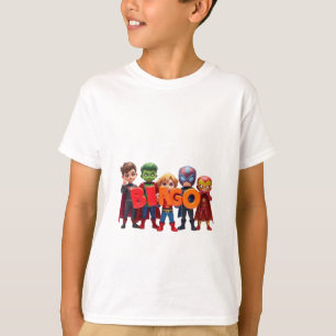 Chibi superhelden spelen "BINGO" T-shirt
