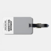 Chibi Superman die door de Brick-muur smashing Bagagelabel (Achterkant horizontaal)