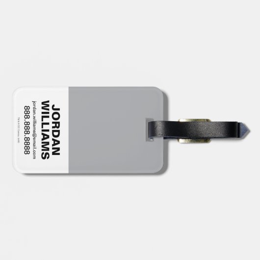 Chibi Superman die door de Brick-muur smashing Bagagelabel (Achterkant horizontaal)