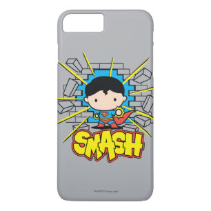 Chibi Superman die door de Brick-muur smashing iPhone 8/7 Plus Hoesje