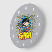 Chibi Superman die door de Brick-muur smashing Grote Klok (Hoek)