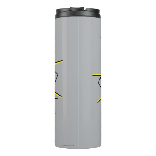 Chibi Superman die door de Brick-muur smashing Thermosbeker (Achterkant)