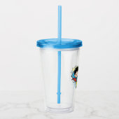 Chibi Superman en Chibi Supergirl Power Up! Acryl Drinkbeker (Rechts)