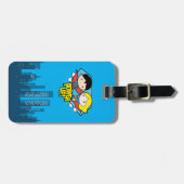 Chibi Superman en Chibi Supergirl Power Up! Bagagelabel (Voorkant horizontaal)