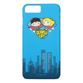 Chibi Superman en Chibi Supergirl Power Up! Case-Mate iPhone Case (Achterkant)