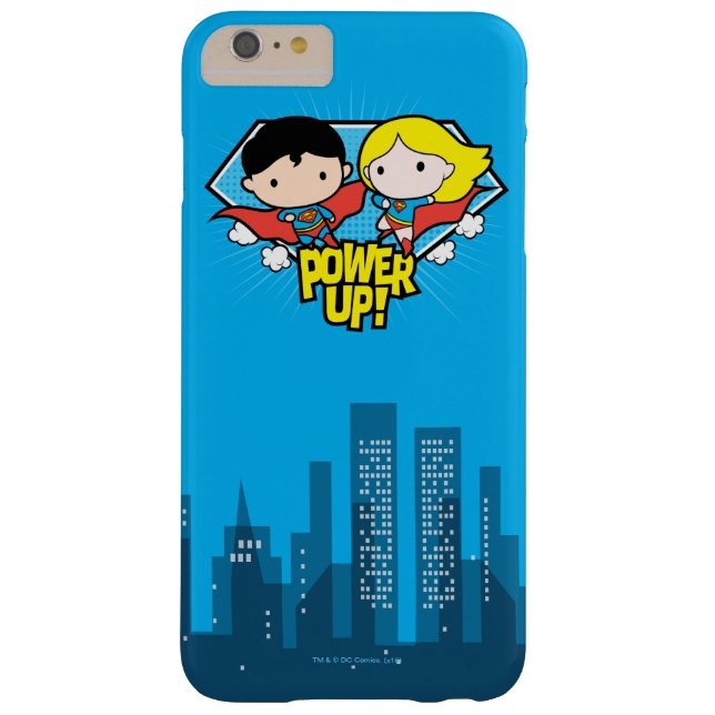 Chibi Superman en Chibi Supergirl Power Up! Case-Mate iPhone Case (Achterkant)