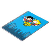 Chibi Superman en Chibi Supergirl Power Up! Notitieboek (Linkerzijde)