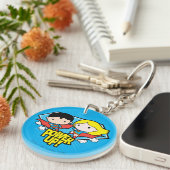 Chibi Superman en Chibi Supergirl Power Up! Sleutelhanger (Voorkant Rechts)