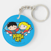 Chibi Superman en Chibi Supergirl Power Up! Sleutelhanger (Achterkant)