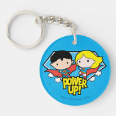 Chibi Superman en Chibi Supergirl Power Up! Sleutelhanger (Voorkant)