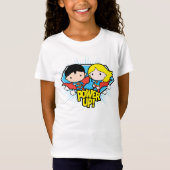 Chibi Superman en Chibi Supergirl Power Up! T-shirt (Voorkant)