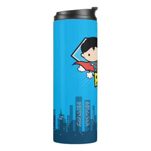 Chibi Superman en Chibi Supergirl Power Up! Thermosbeker (Gedraaid links)