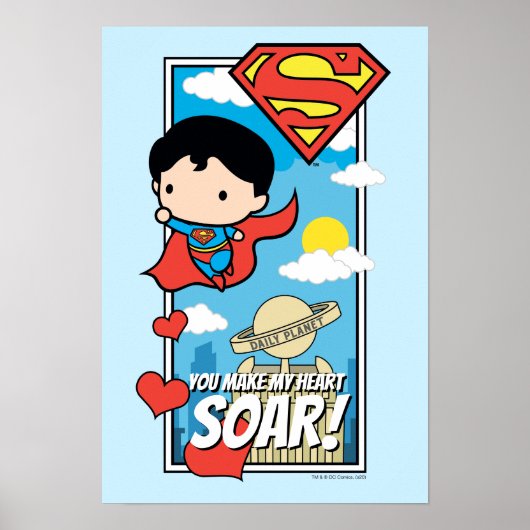 Chibi Superman - Je maakt mijn hartsbodem Valentij Poster (Voorkant)