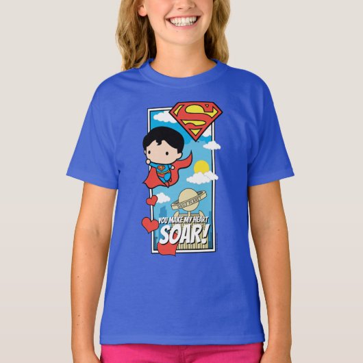 Chibi Superman - Je maakt mijn hartsbodem Valentij T-shirt (Voorkant)