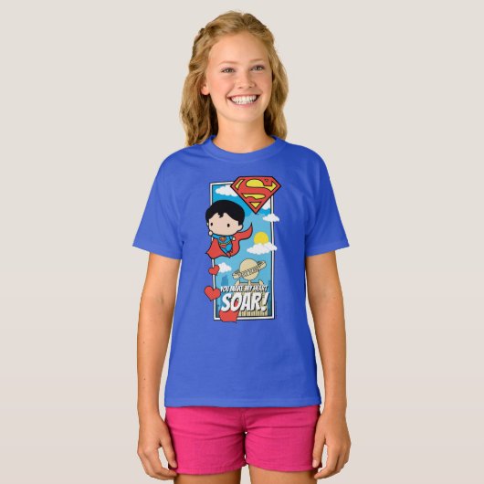 Chibi Superman - Je maakt mijn hartsbodem Valentij T-shirt (Voorkant volledig)