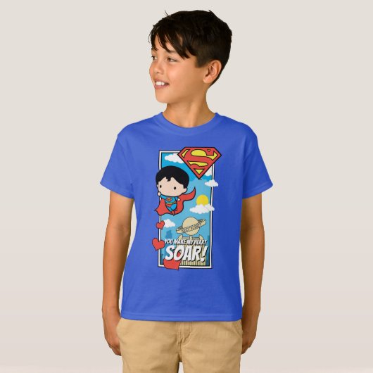 Chibi Superman - Je maakt mijn hartsbodem Valentij T-shirt (Voorkant volledig)