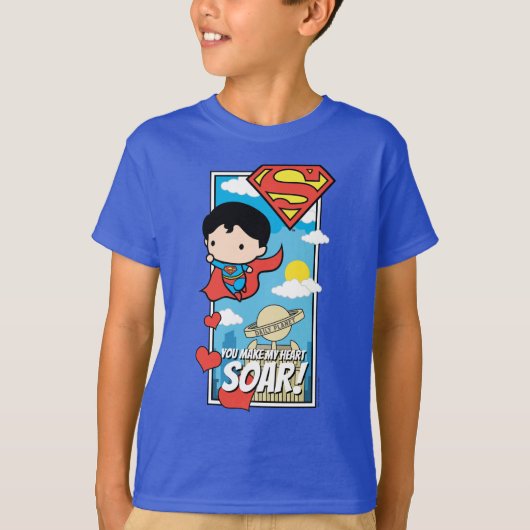 Chibi Superman - Je maakt mijn hartsbodem Valentij T-shirt (Voorkant)