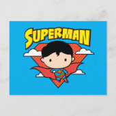 Chibi Superman Polka Dot Shield and Name Briefkaart (Voorkant)
