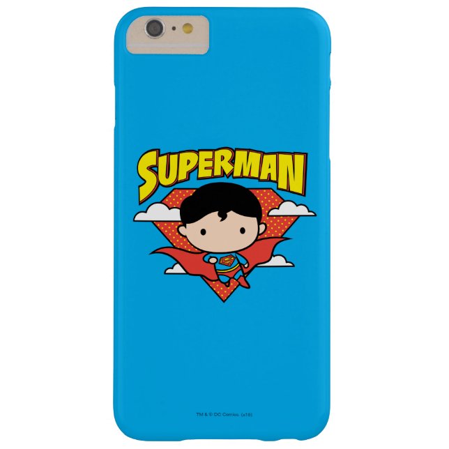 Chibi Superman Polka Dot Shield and Name Case-Mate iPhone Case (Achterkant)
