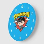 Chibi Superman Polka Dot Shield and Name Grote Klok (Hoek)