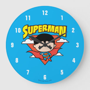 Chibi Superman Polka Dot Shield and Name Grote Klok