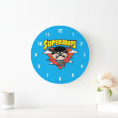Chibi Superman Polka Dot Shield and Name Grote Klok (Huis)