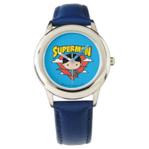 Chibi Superman Polka Dot Shield and Name Horloge