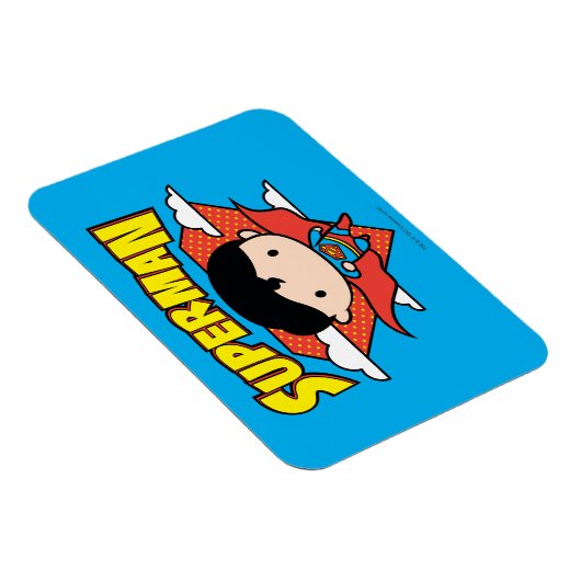 Chibi Superman Polka Dot Shield and Name Magneet (Rechterzijde)