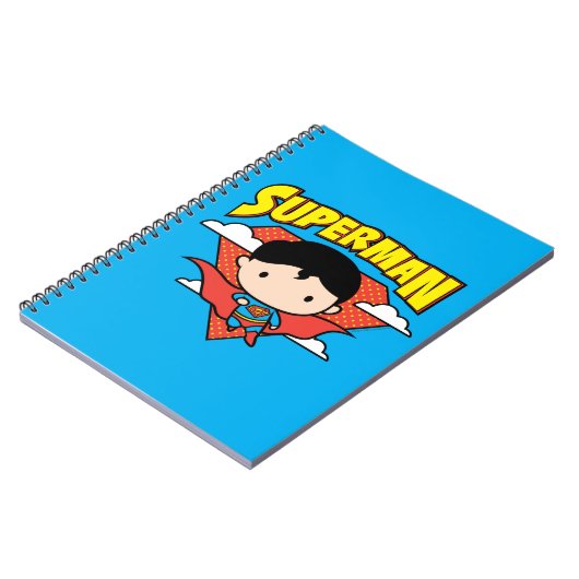 Chibi Superman Polka Dot Shield and Name Notitieboek (Linkerzijde)
