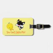 Chibi SYLVESTER™ achter TWEETY™ Bagagelabel (Voorkant horizontaal)