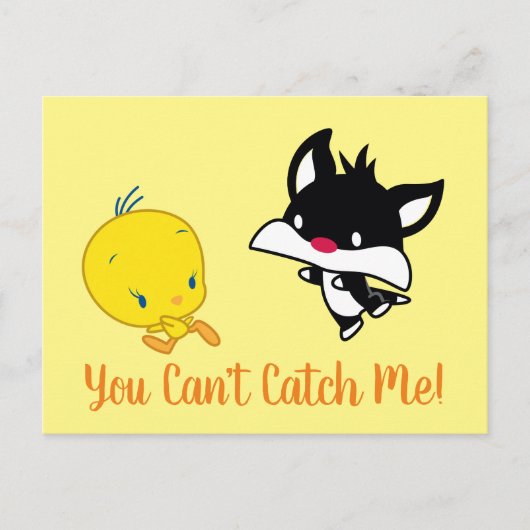 Chibi SYLVESTER™ achter TWEETY™ Briefkaart (Voorkant)