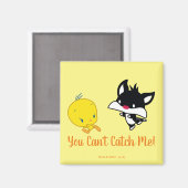 Chibi SYLVESTER™ achter TWEETY™ Magneet (Voorkant / Achterkant)